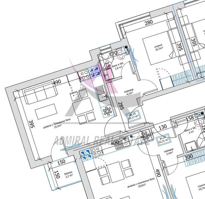 Продава се Двустаен апартамент в Варна, Възраждане 3 - 55 кв.м за 1328 €/кв.м - Снимка #2