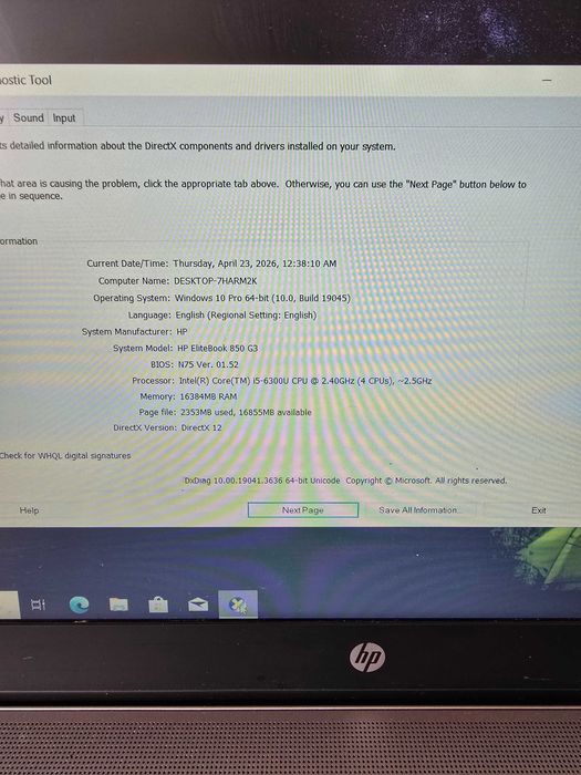 Hp Elite 850 G3