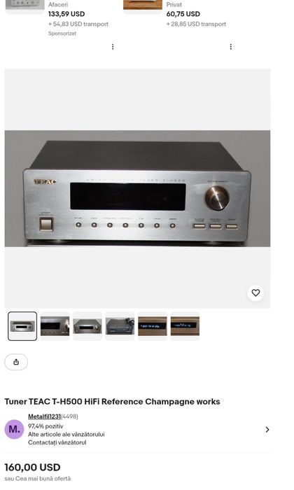 Teac T-H500 Reference. Tuner fin, gama high end. Preț fix !