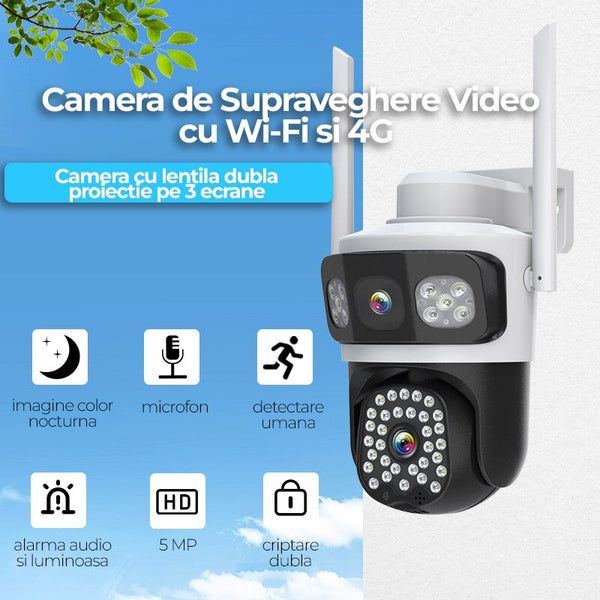 Тройна Wi-Fi камера за наблюдение с LunariSo аларма / SMK025 /