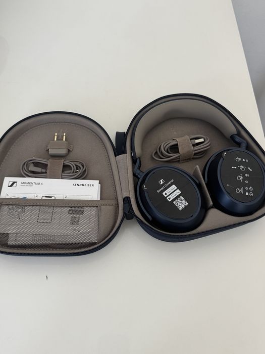 Безжични слушалки Sennheiser - Momentum 4 Wireless, ANC, сини