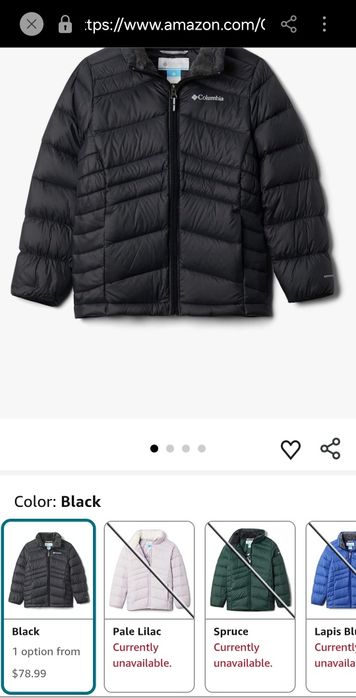 Geaca Columbia Omni heat puf si pene