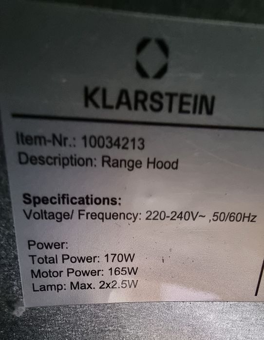 Кръгъл абсорбатор Klarstein 170w