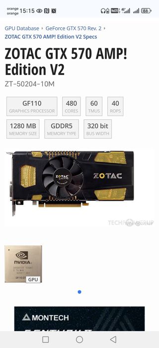 Vând placă video Zotac 570 Ddr5