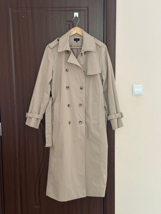 Бежов памучен тренч Zarina