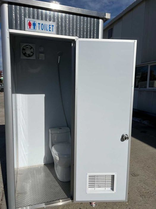 Cabină toaletă cu duș și chiuvetă sanitară camping șantier evenimente