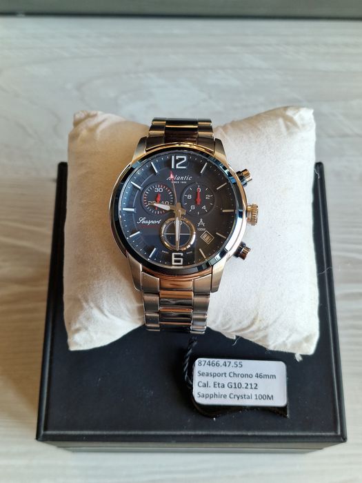 Vând Ceas ATLANTIC Sapphire Crystal 46 mm