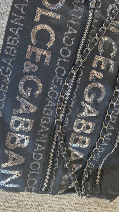 Чснта от естествена кожа по модел на Dolce & Gabana