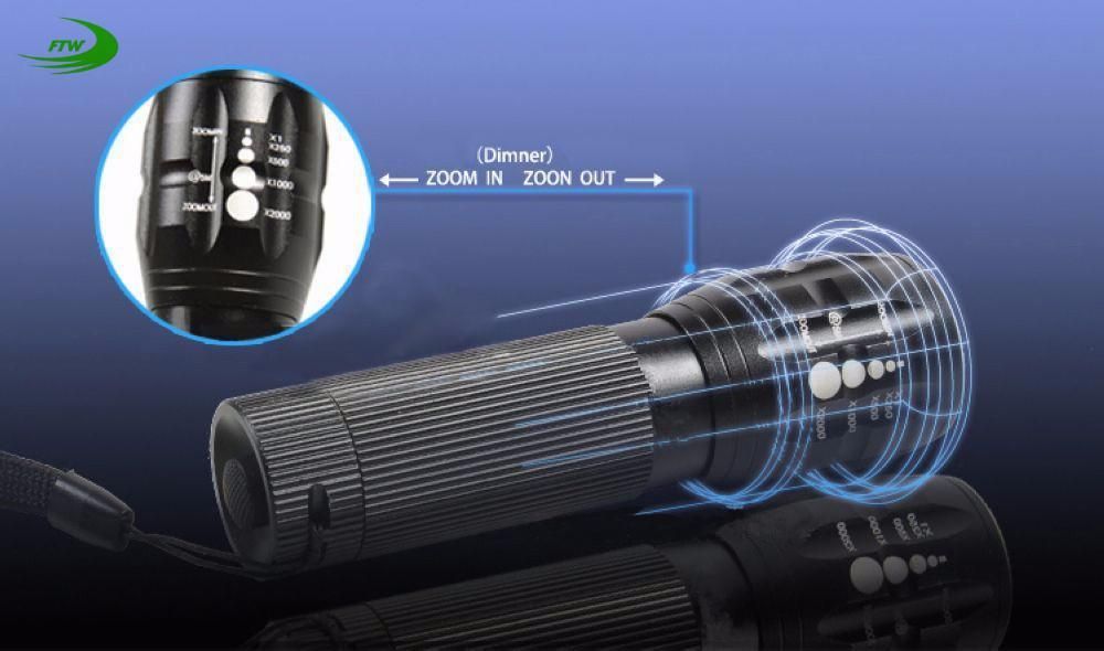 [-50%] Lanterna puternica CREE 2000 LM +Zoom, lumini bicicleta / paza