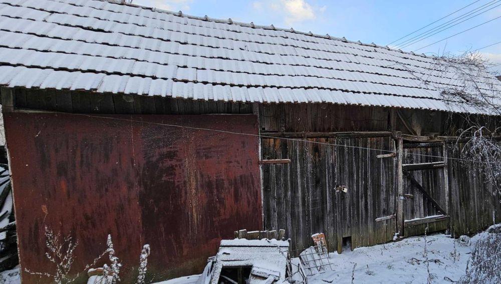 Casa la tara cu cabana in curte