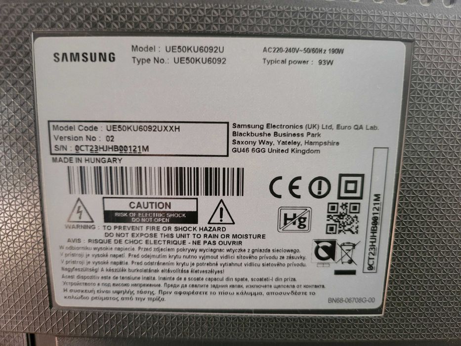 Televizor Samsung 50” 4K Smart TV – 650 lei negociabil