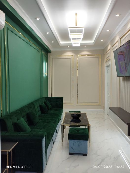 Аренда 3х ком. Люксовой квартира в Сергели-1 новастройка