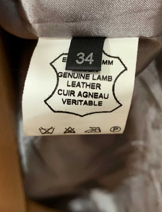 Jacheta Schyia din piele naturala moale si fina cu franjuri