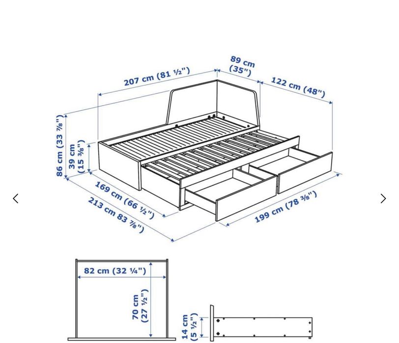 Кровать Ikea раздвижная
