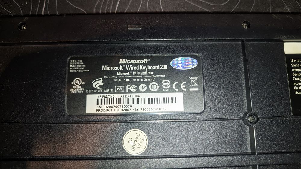 Клавиатура Microsoft Wired Keyboard 200