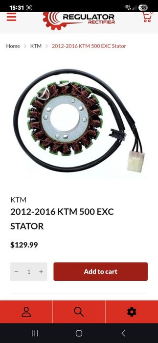 Stator-+Redresor+Garnitură pentru KTM 500/450 EXC SIX DAYS 2012- 2016 500 EXC 2012-2016