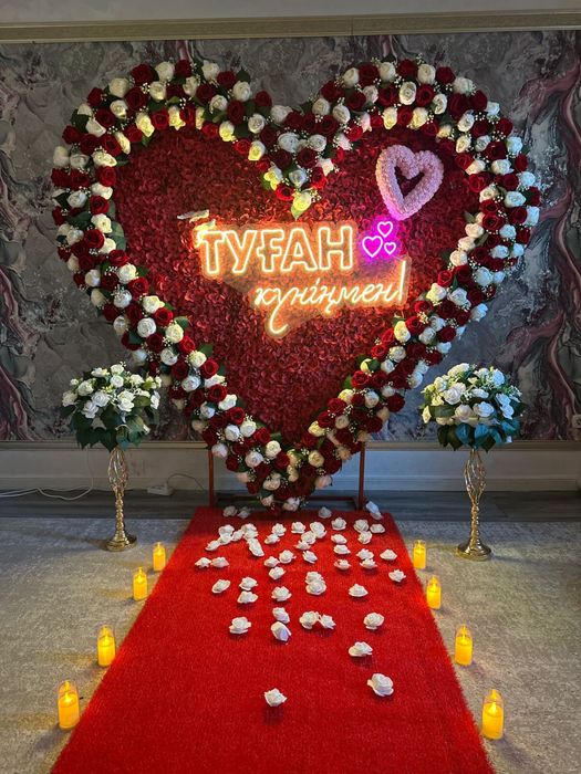 Каркас сердечко красная