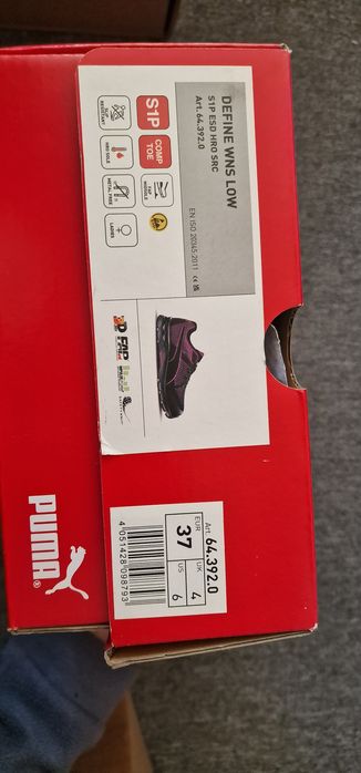 Нови работни обувки PUMA Safety – №37 (S1P, ESD, композитно бомбе)