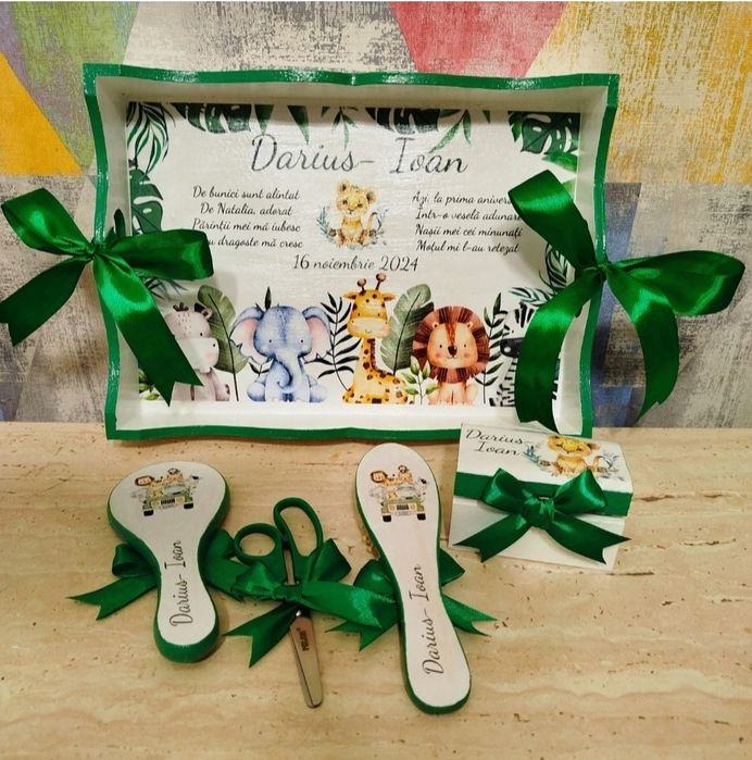 Tăviță moț/ Set moț/ Turta/ set aniversar/ 1 an/ Taiere moț