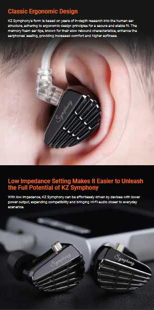 Новые запечатанные проводные наушники KZ SYMPHONY HI-FI, Планар+1DD