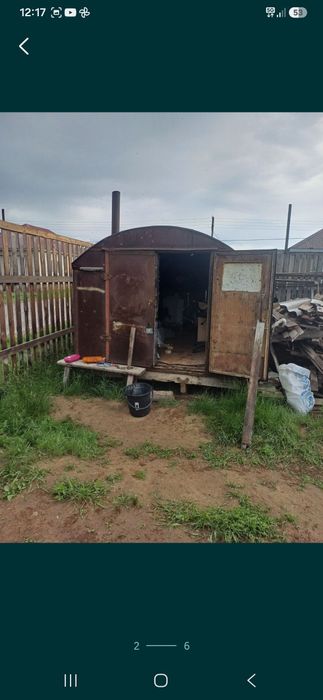 Продам будку кунг с буржуйкой