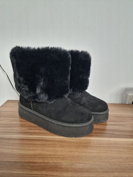Ghete dama tip ugg negre
