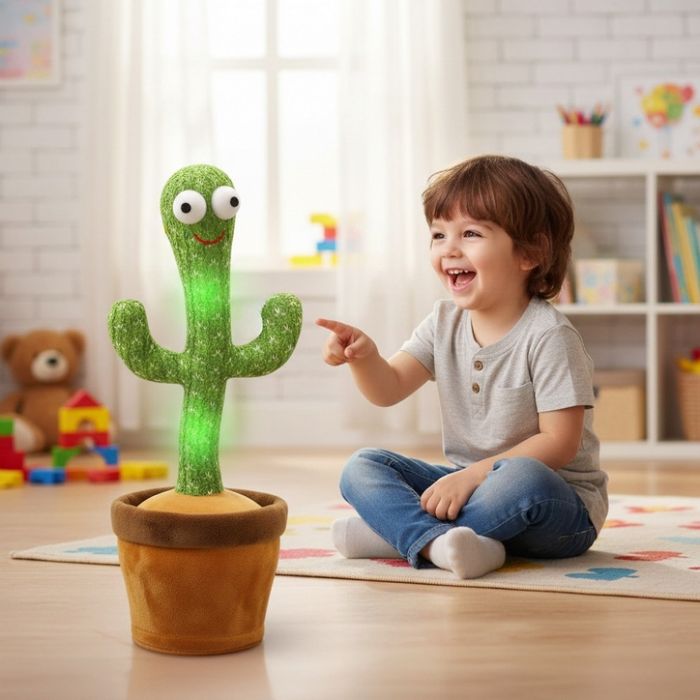Оги - забавният, пеещ и танцуващ кактус играчка - на български и англи