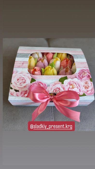 Зефирные  букеты, тюльпаны