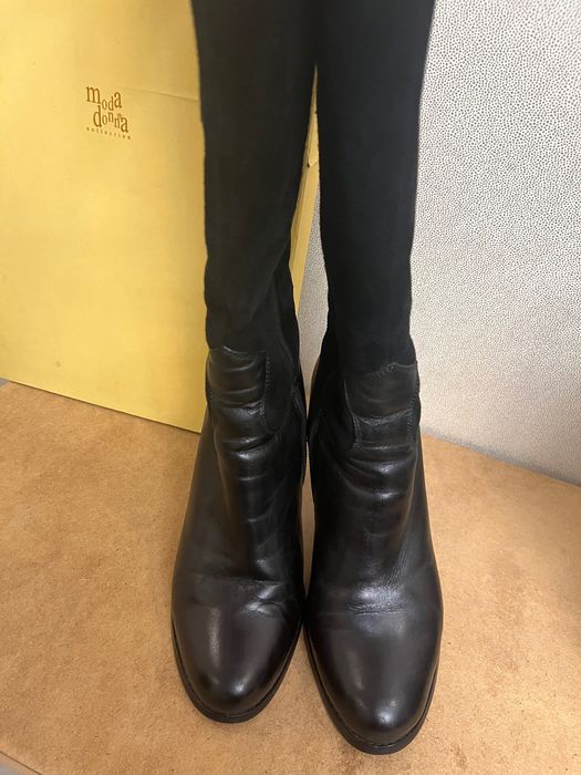 Сапоги 2 пары и ботинки  на каблуке