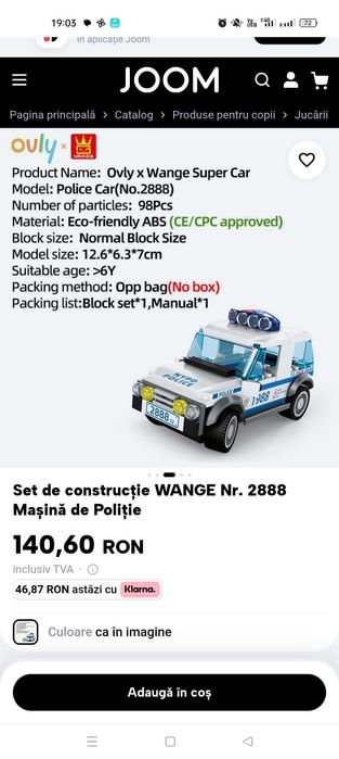 Lego mașină poliție