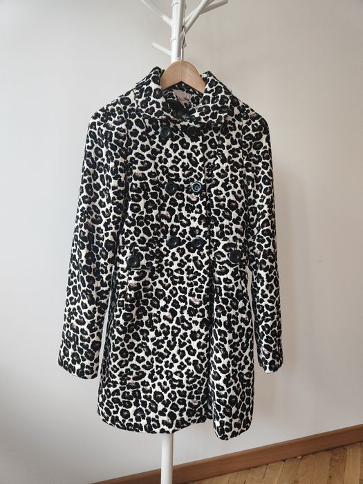 Палто на леопардов принт, р-р 34. H&M