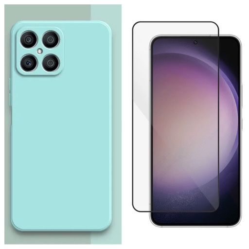 Honor X7/X7A/X8/X8A/X7B/X6B/X8C/X7D Husa Prem Silicon + Folie Sticla 9D