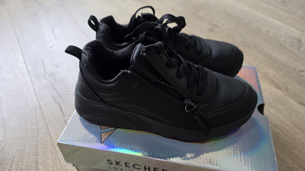 Adidași Skechers Uno Lite – Easy Zip, măr. 36 EUR (copii), negru