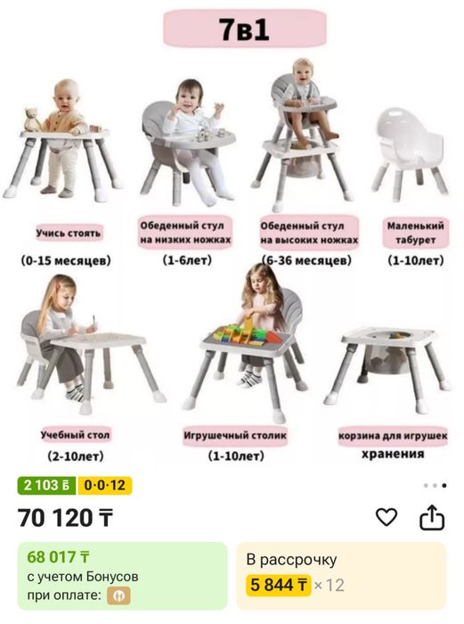 Няня столик для кормления