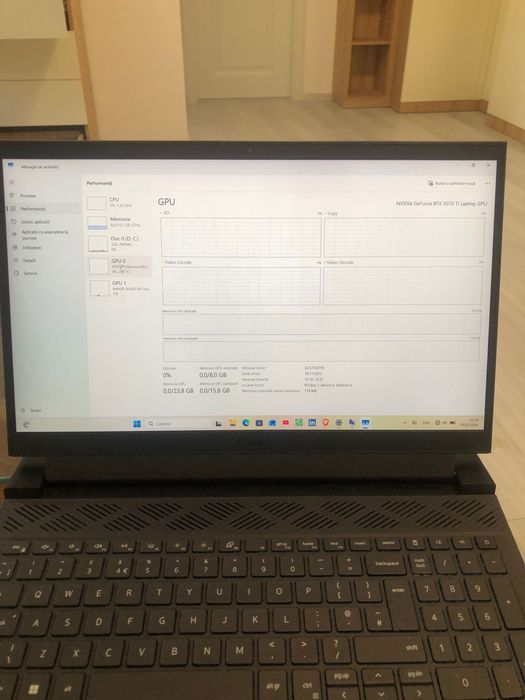 Laptop Dell G15 5520 -- i9-12900h -- 32GB  -- RTX 8GB -- SSD 512GB