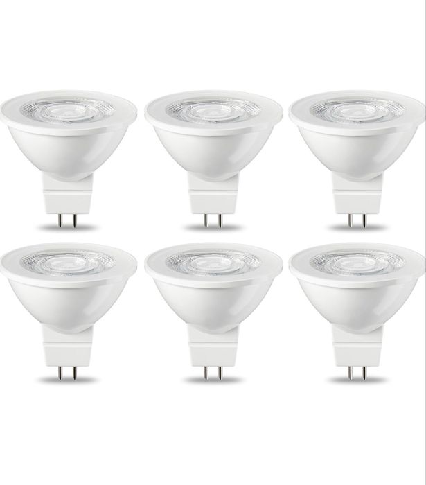 Set 6 spoturi LED GU5.3 MR16 Amazon Basics, 4,5 W