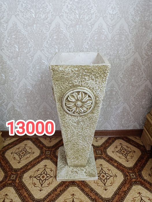 Ваза для цветов тяжелая натуральная