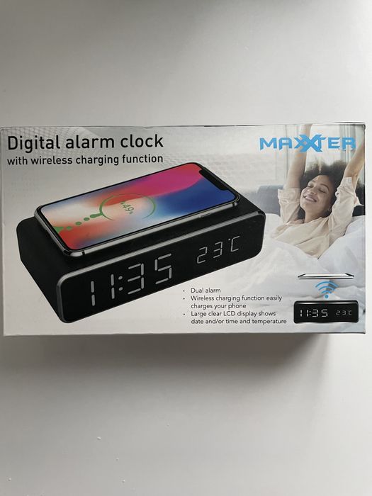 НОВ Цифров часовник (будилник) wireless phone charge безкабелен