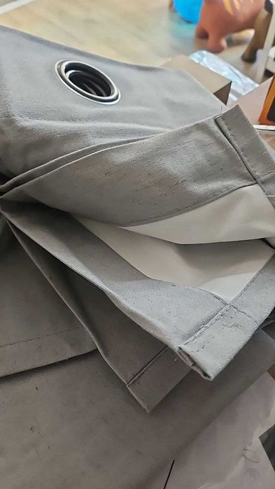 Treatmentex непрозрачни завеси с ефект на лен, термо завеса с капси