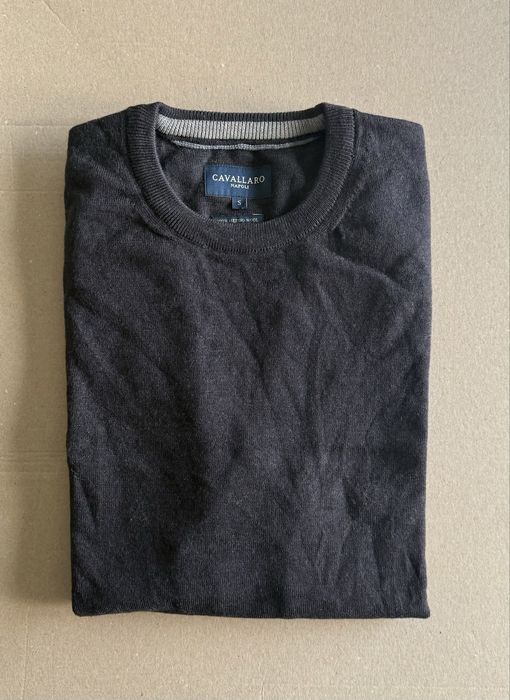 100% мерино вълна CAVALARO NAPOLI ОРИГИНАЛЕН мъжки пуловер - S