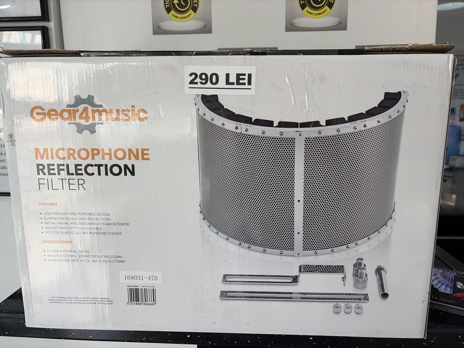 Filtru reflexie microfon Gear4music *Tic Tac Amanet*
