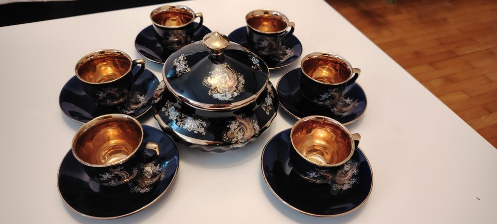 Serviciu de cafea din cobalt