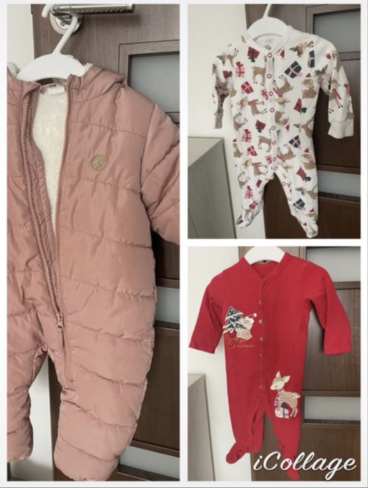 Salopeta H&M marimea 68+ 2 salopete Craciun