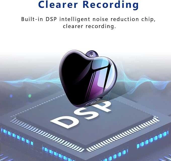 Мини, цифров гласово активиран рекордер  колие/ ключодържател