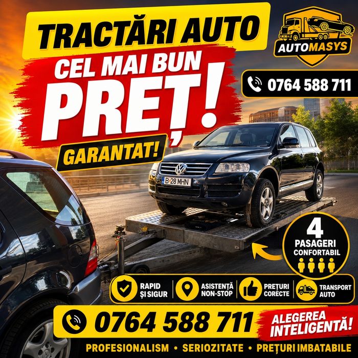 Tractari auto/platforma auto/asistenta rutiera non stop