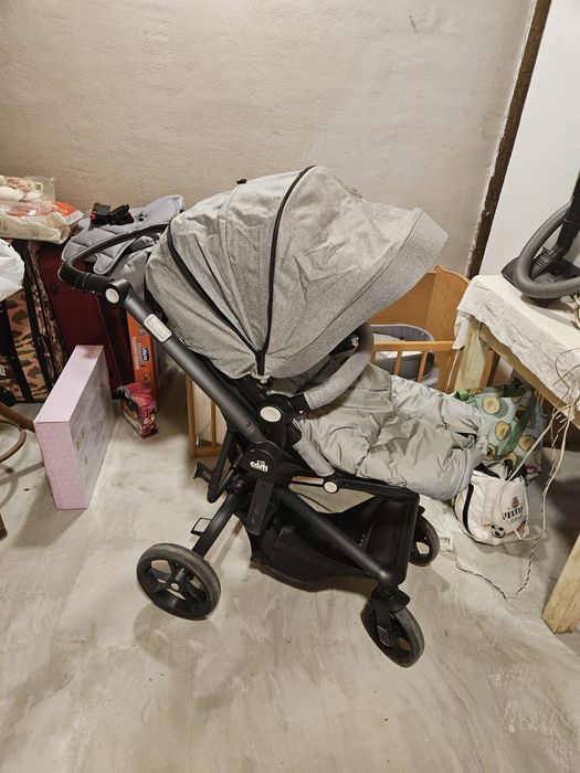 Бебешка количка 3 в 1 Cam Taski сива лятна зимна кош за кола