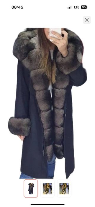 Продам парку тёмно синего цвета