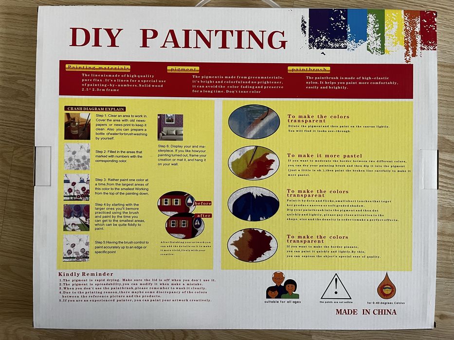 Картини за рисуване  по номера на едро