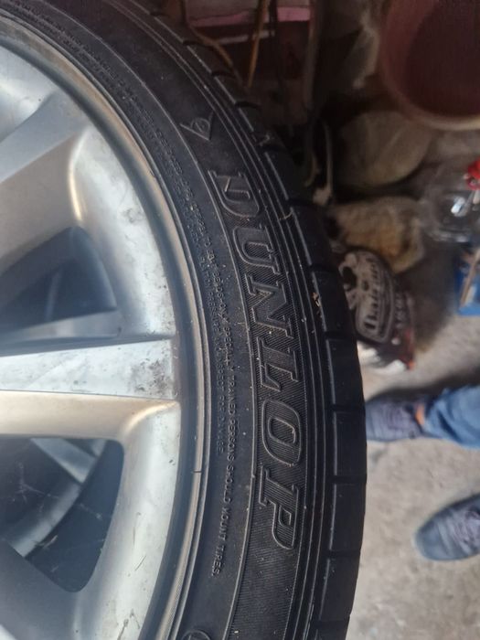 4 jante  18 Vw, cauciucuri DUNLAP 235/45 R18