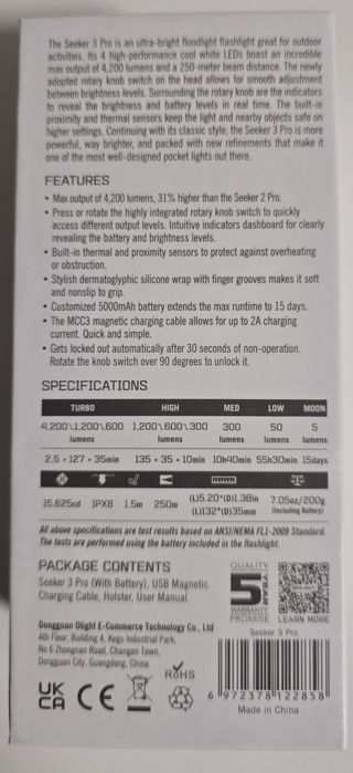 Lanterna Olight Seeker 3 PRO